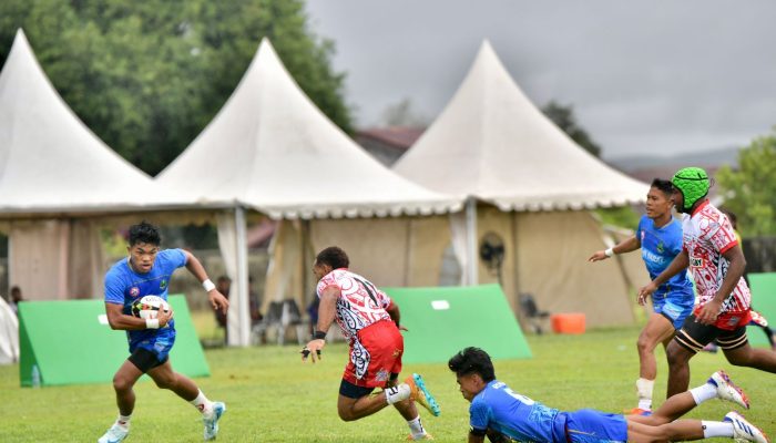 Tim Rugby Jabar Tampil Perkasa Meski di Tengah Guyuran Hujan, PON XXI Aceh-Sumut