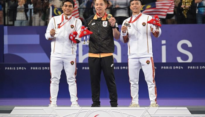 Atlet para bulu tangkis Indonesia Suryo Nugroho Persembakan Medali