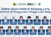 Prestasi Gemilang, 15 Siswa MAN IC Serpong Diterima di Puluhan Universitas Internasional