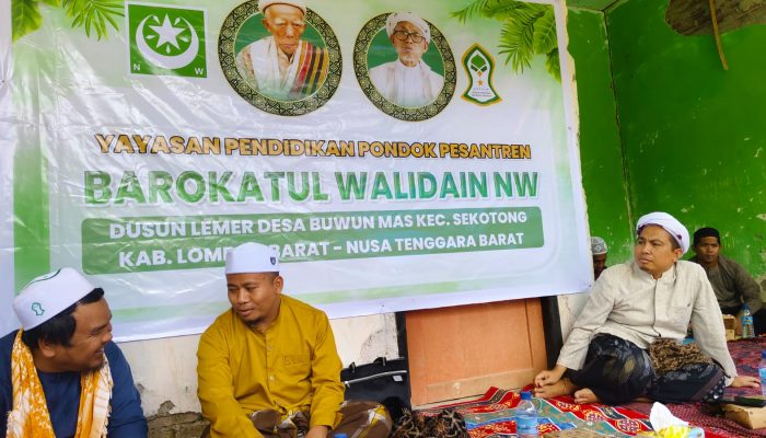 Peletakan Batu Pertama Aula Ponpes Barokatul Walidain Jadi Momentum Kebangkitan Pendidikan di Sekotong
